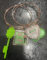 Pretty Girl Swag Bangle Charm Bracelet