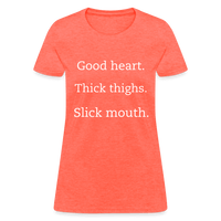 Good, Thick, Slick Hoodie - heather coral