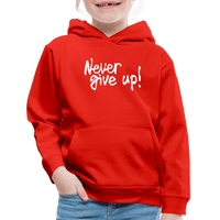 Never Give Up Hoodie - red